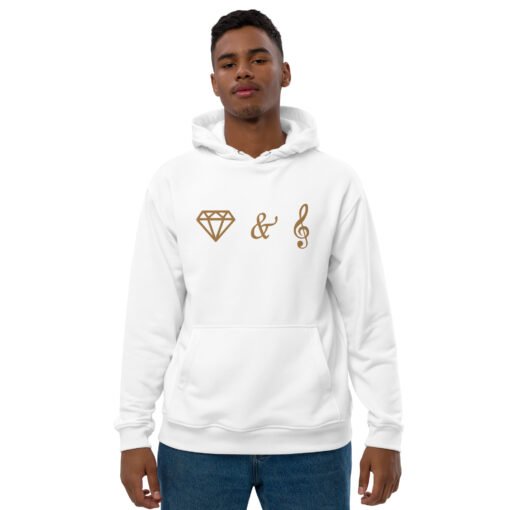 "Stitched" Premium Eco Hoodie in Santero Branco